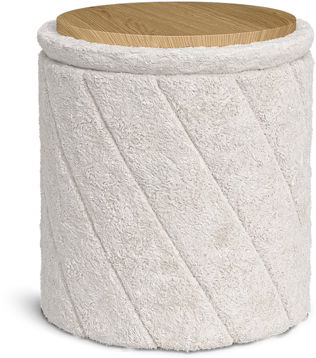 Vicco Salontafel Novin, Wit/Eiken, 43 x 43 cm