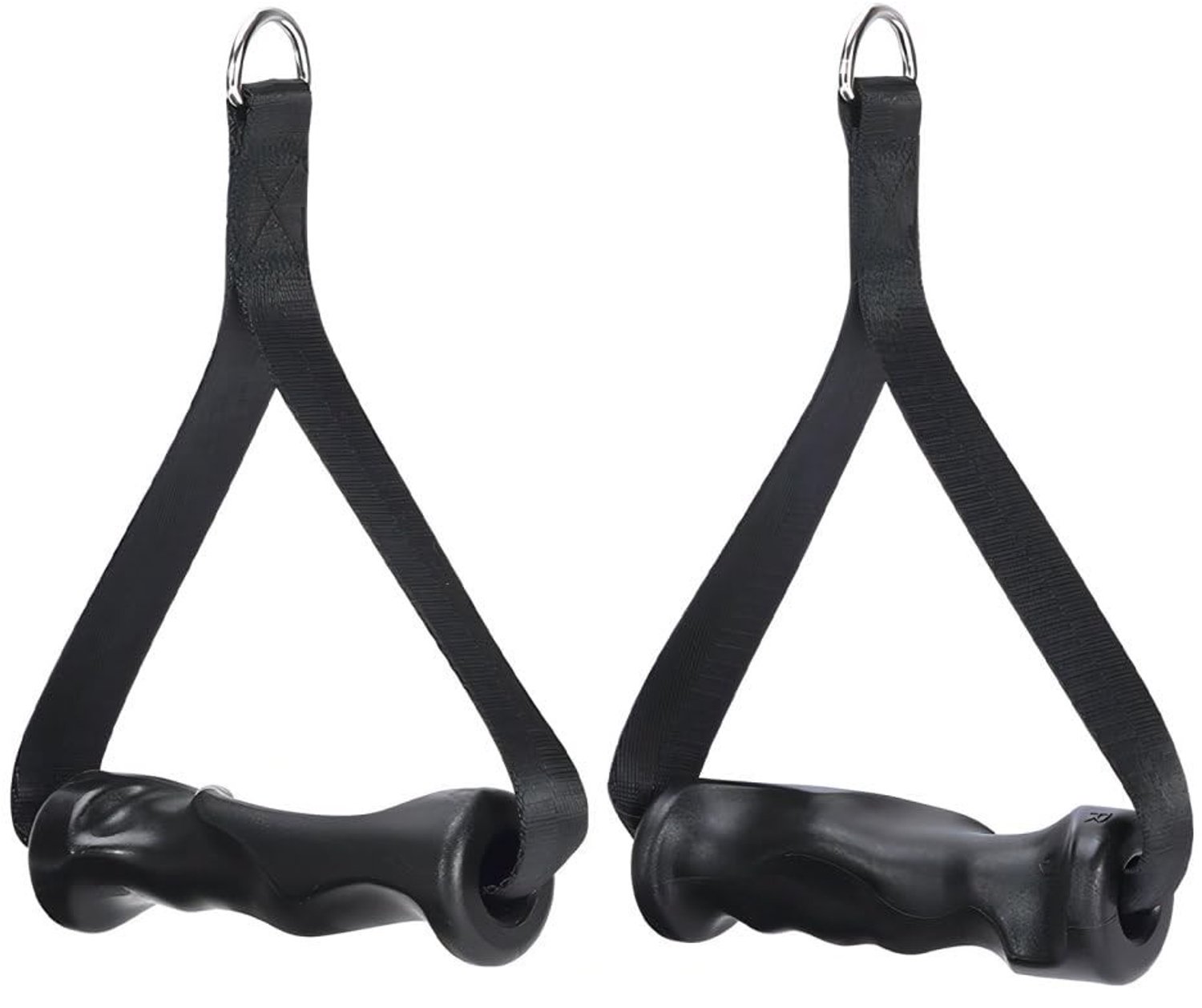 Oefenhandgrepen 2 Stuks - Antislip Handvatbevestigingen - Vervangend Metalen D-Gesp - Ergonomisch Ontwerp - Slijtvast PP-Materiaal - Fitnesshandvatten