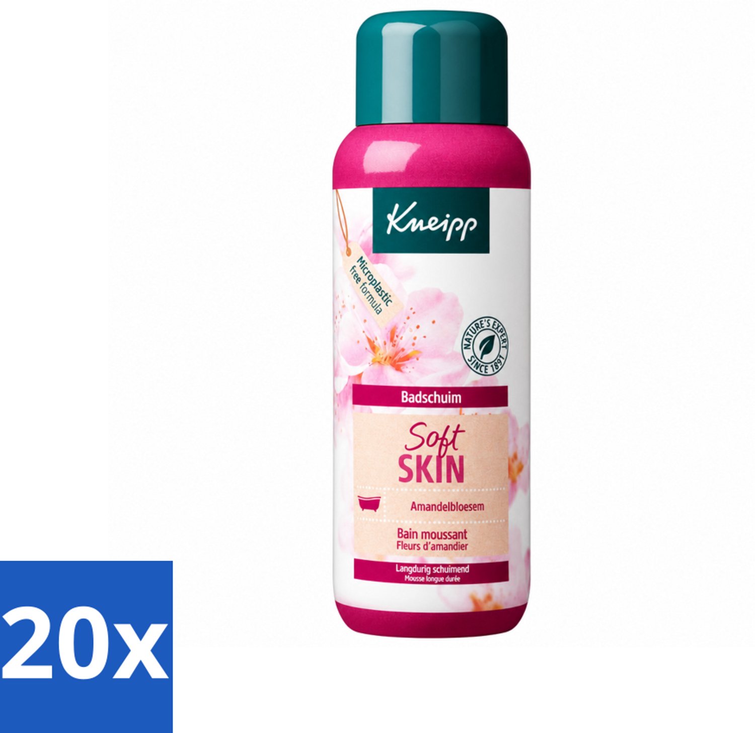 20 x Kneipp - Badschuim - Amandelbloesem - Voor droge en gevoelige huid - 400 ml - Voordeelverpakking - 20 stuks