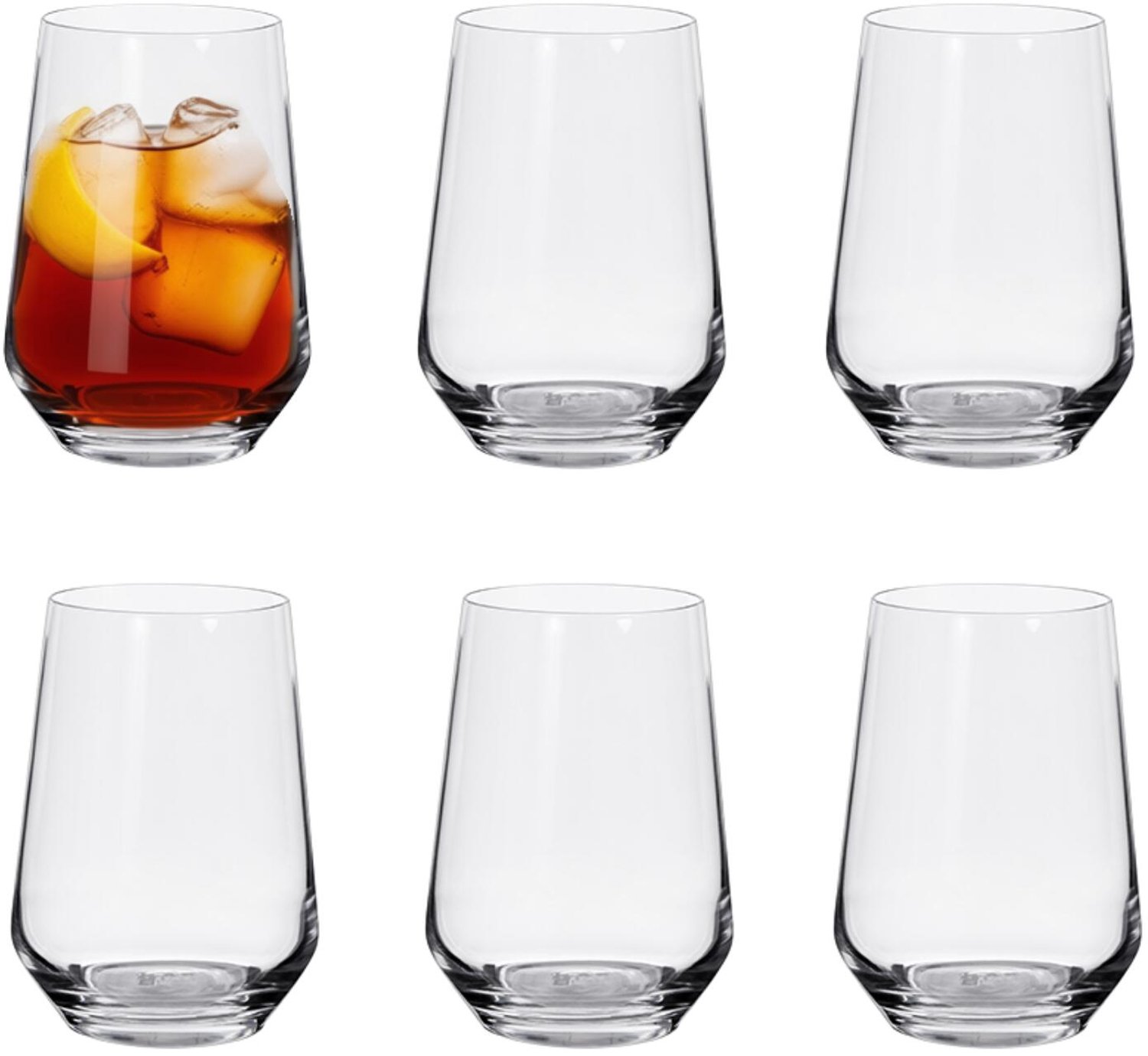 Alessandro Drinkglazen / waterglazen King - 6x stuks - glas - 400 ml - 8 x 12 cm