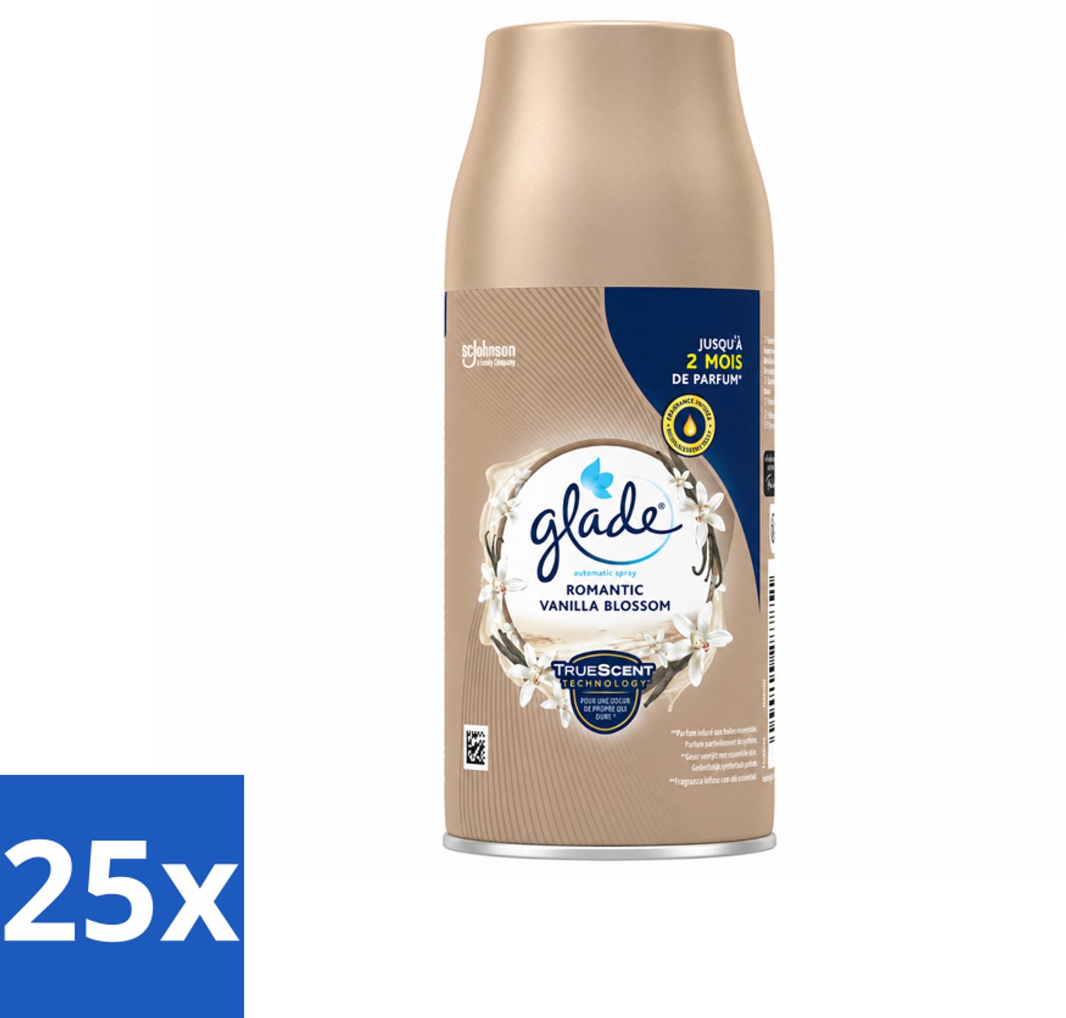 25 x Glade - Romantic Vanillebloesem Navulling - 269 ml - Voordeelverpakking - 25 stuks