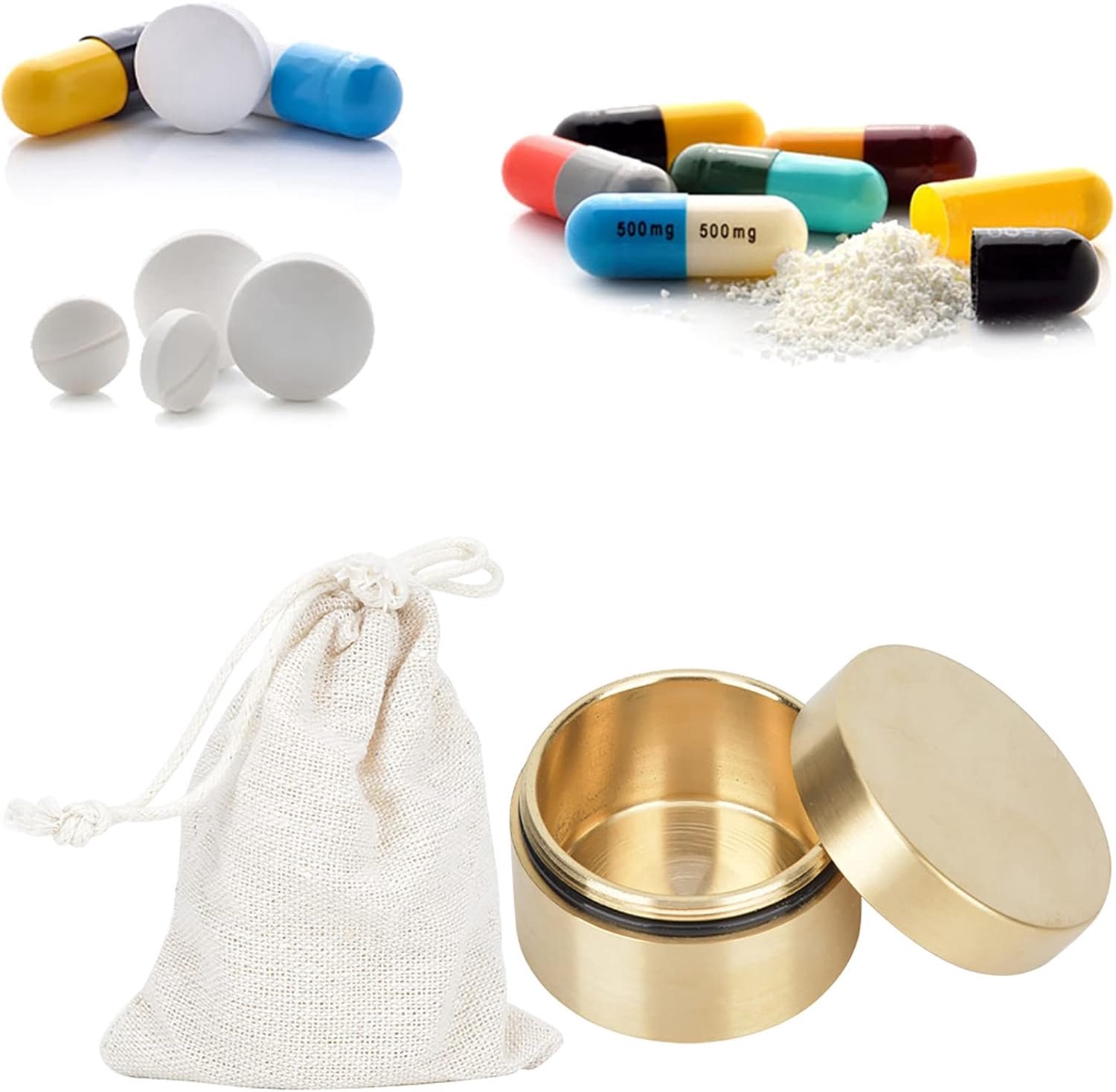 Outdoor waterdichte ronde vorm messing doos metalen sieraden verzegelde container stofdichte vochtbestendige munt - Vemera