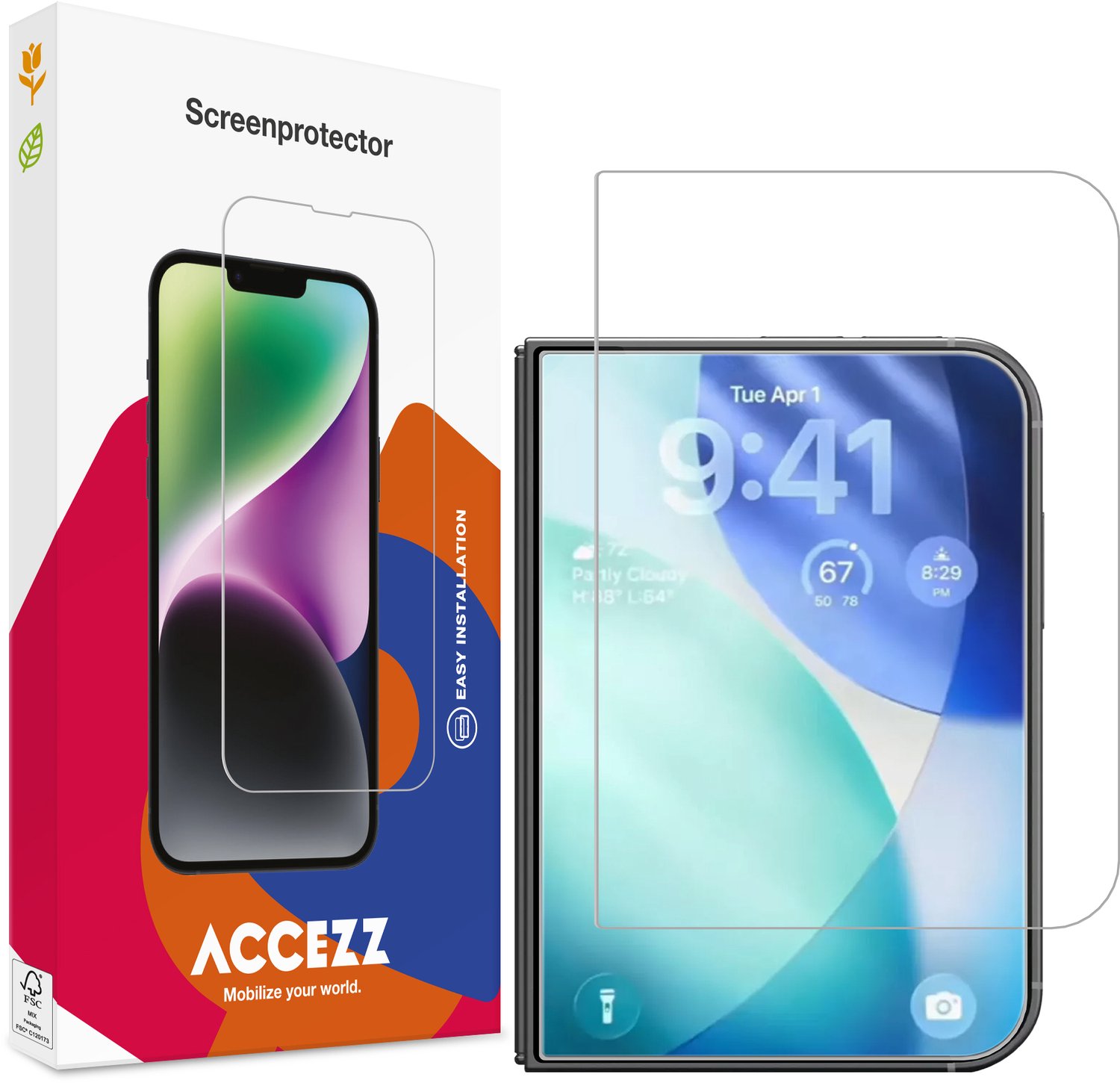 Accezz Screen Protector - Geschikt voor Apple iPhone Duo - Gehard Glas Screenprotector