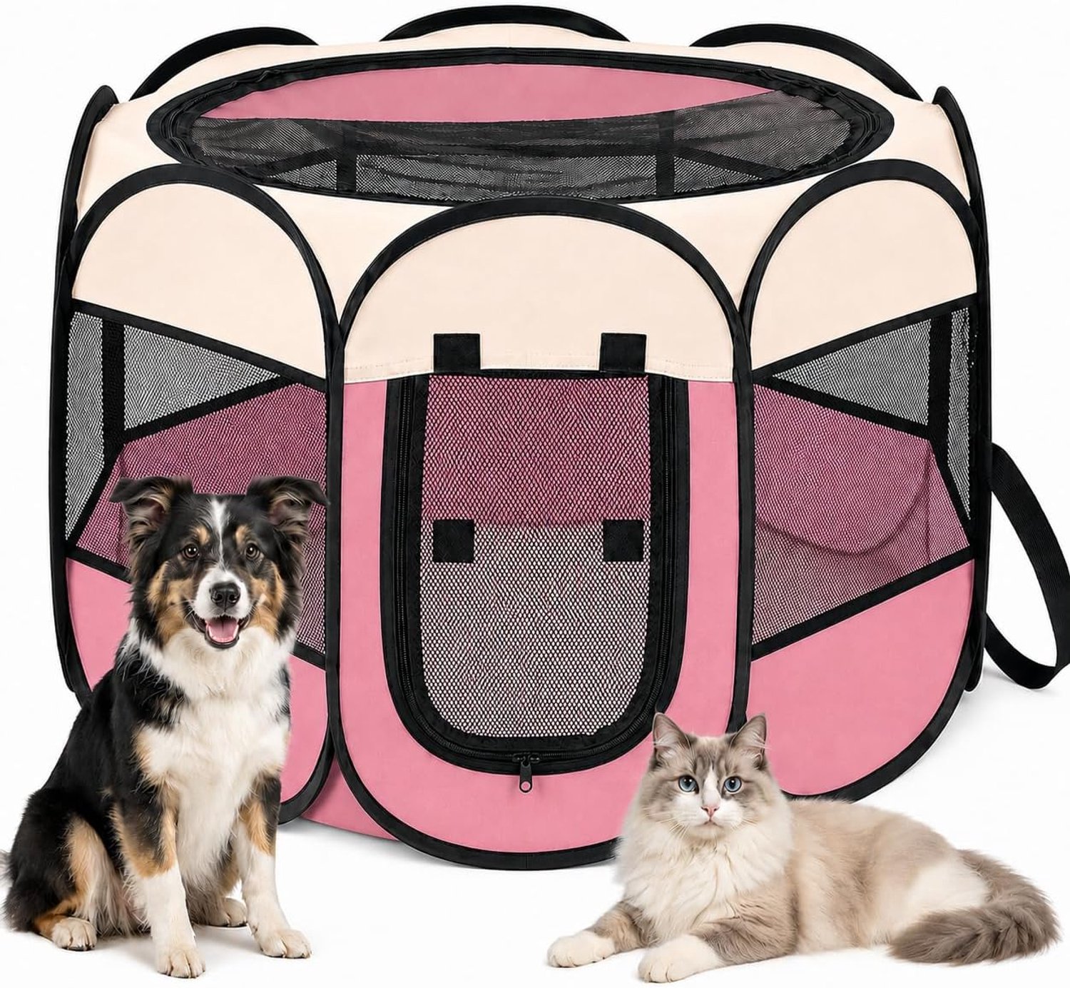 Hondenbox (roze, S)