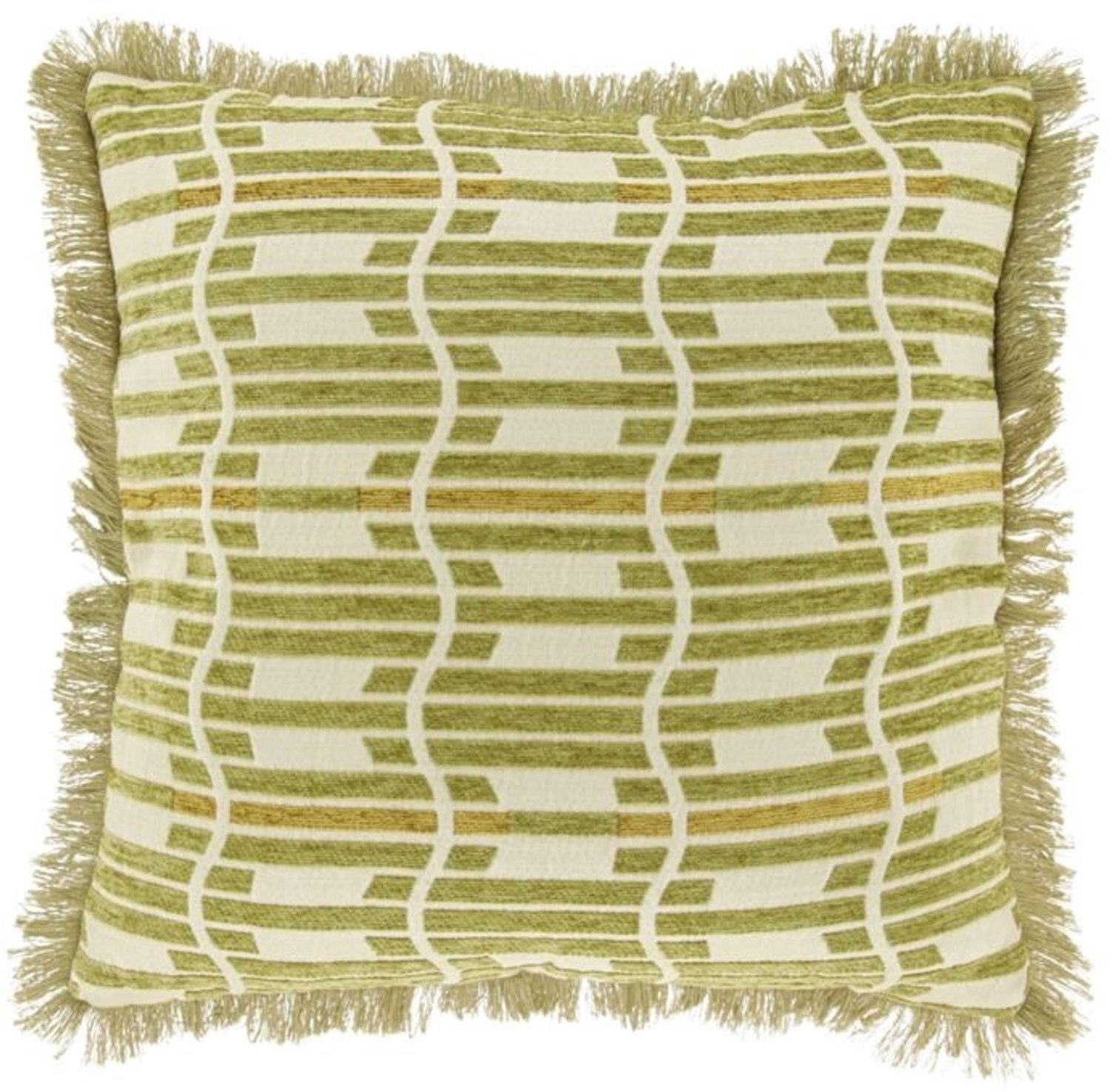 Unique Living Sierkussen Wess - moss green - 45x45cm Groen