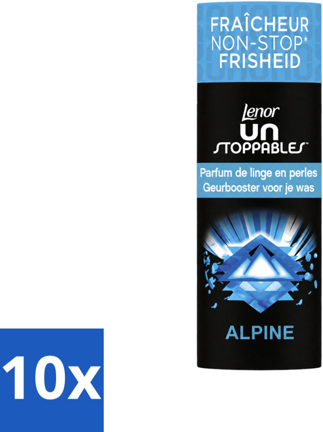 10 x Lenor Unstoppables – Geurbooster – Alpine – 19 Wasbeurten – 235 g - Voordeelverpakking - 10 stuks