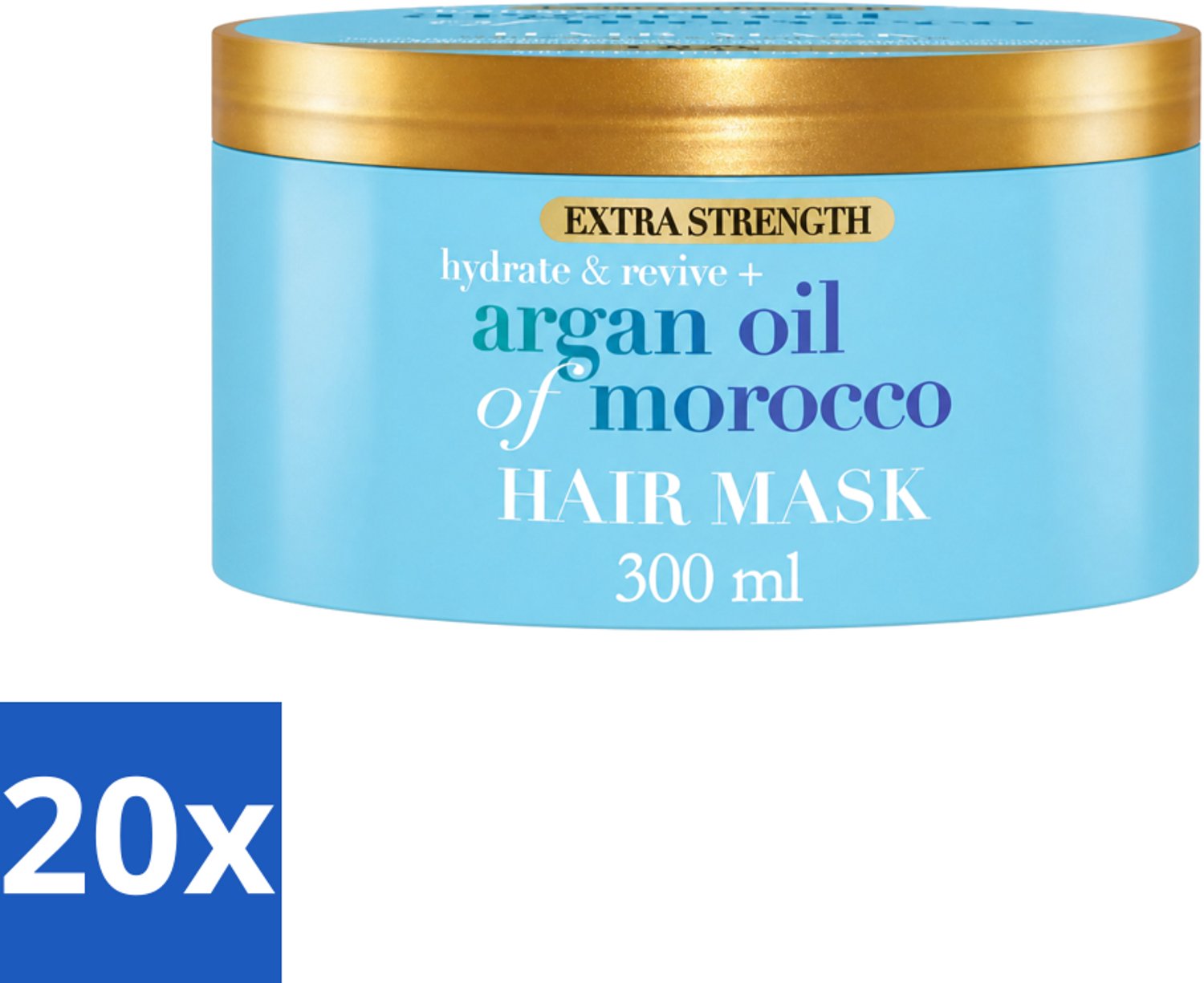 20 x OGX - Argan Oil of Morocco - Haarmasker - Extra Sterk - Voor Beschadigd Haar - 300 ml - Voordeelverpakking - 20 stuks