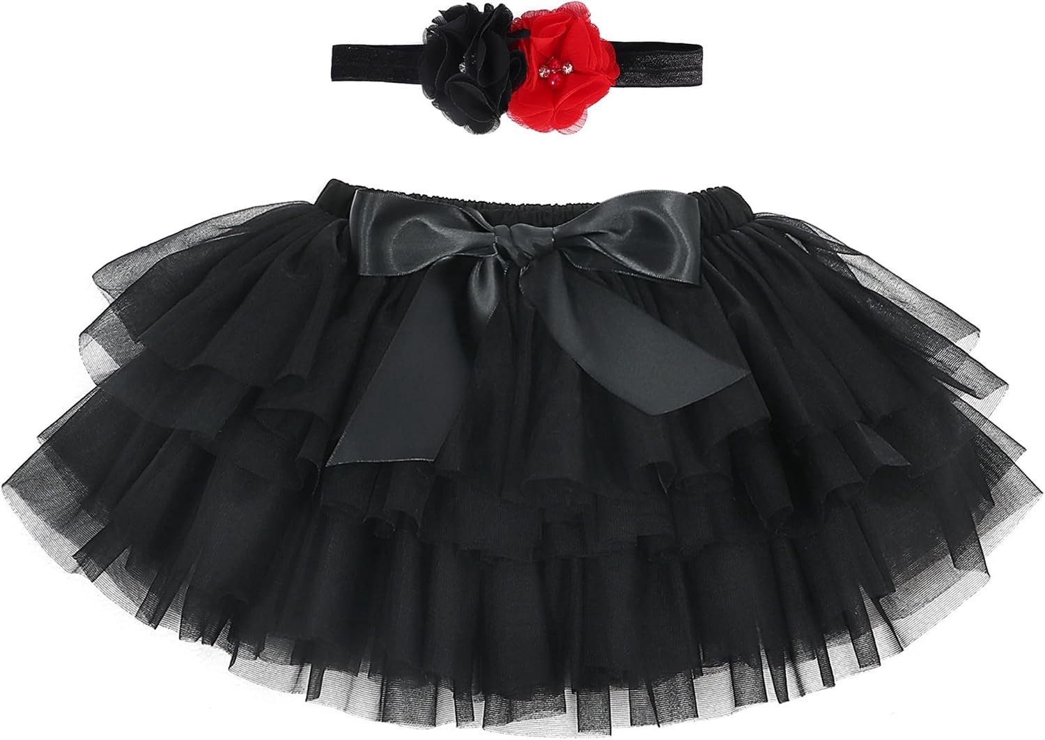 Peuters, meisjes, tutu, rok, prinsessenrok, mini gelaagd, super zachte tule rok, elastische taille, ballet, dansrok met luierovertrek + hoofdband
