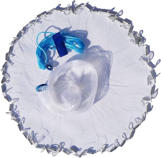 Werpnet, visnet, nylon, mesh, multifilament met zinker, diameter 3,6 m — afbeelding 2