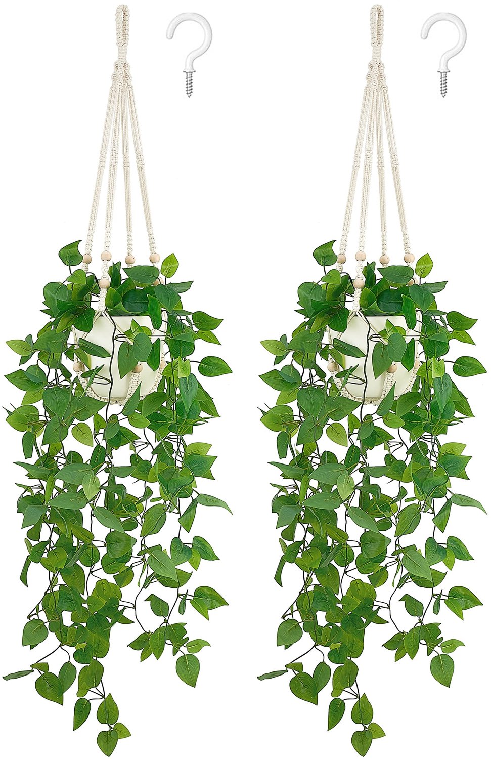 Kunstplant met Macrame Hangpot en Vines