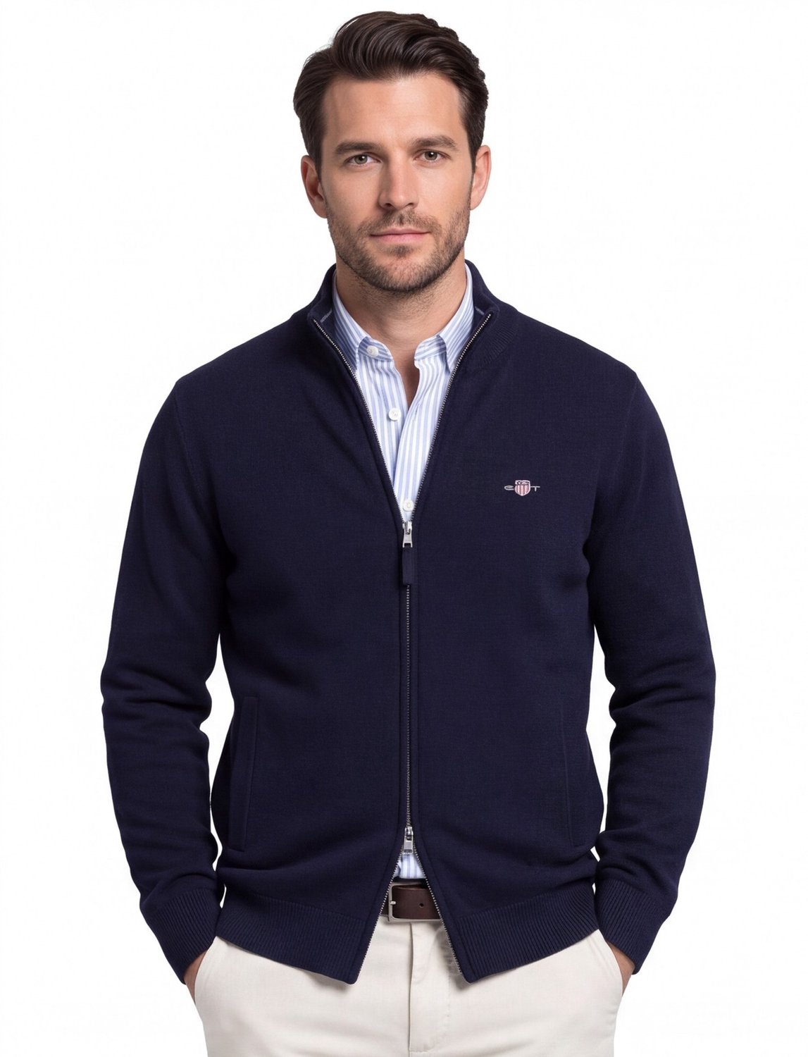 GANT Vest SUPERFINE LAMBSWOOL ZIP CARDIGAN 5XL Set van 1