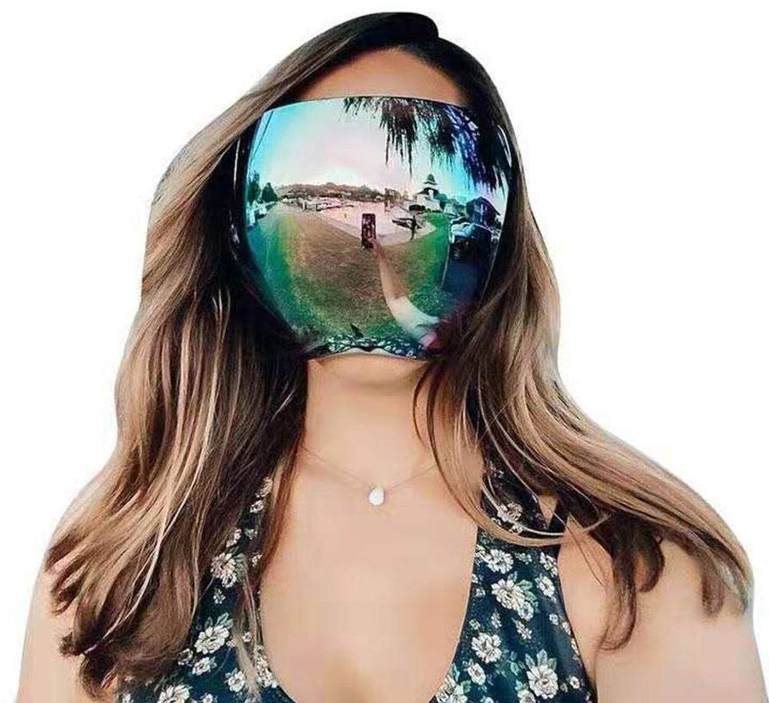 Afdekking Gezichtsvizier Beschermende Bril Mirror Shield-zonnebril Anticondens, Gelaatsscherm-zonnebril Vizierbril Gezichtsafdekking UV400 Beschermende Brillen, (Echt groen)