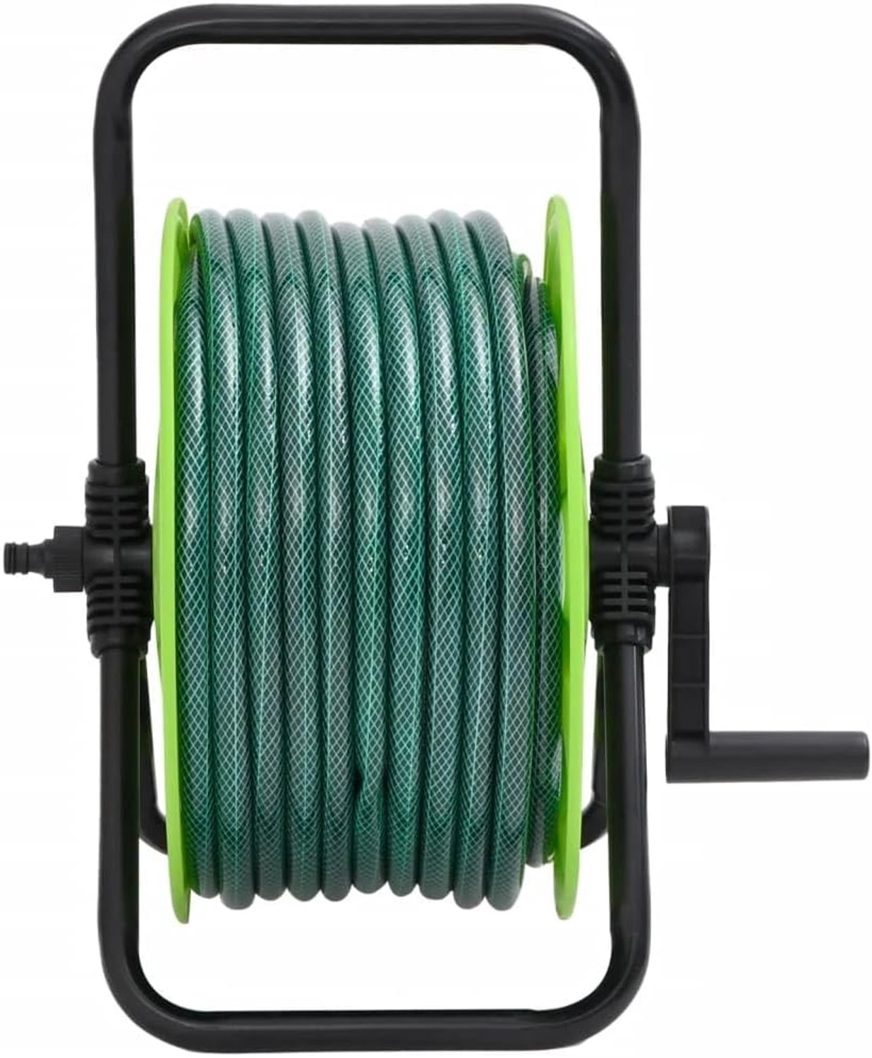 Slanghaspel, vrijstaand, met 30 m pvc-slang, groen