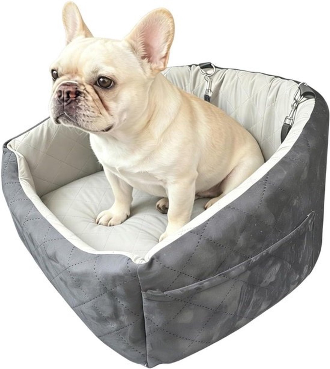 Hondenstoel voor auto - Reisbed voor dieren - Veilig reizen - Ademend en antislip - 33 x 30 x 5 cm