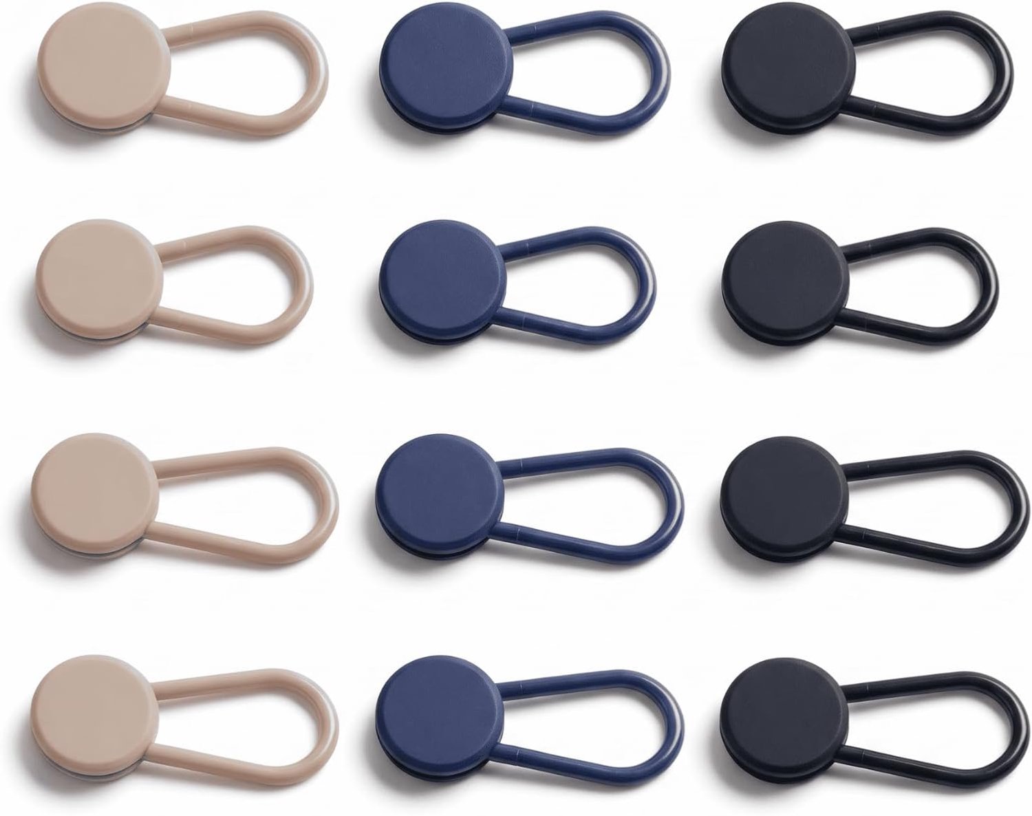 12 stuks broekverlengingen, elastische tailleverlenging, knoopverlenging zonder naaien, jeansknopen voor heren en dames