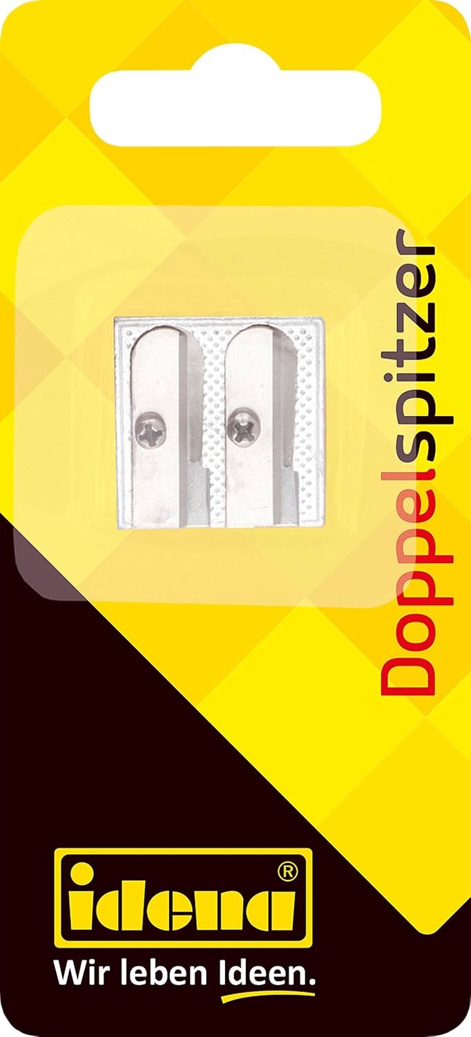 Idena Metal Potloodslijper Wigvorm - 2 Stuks