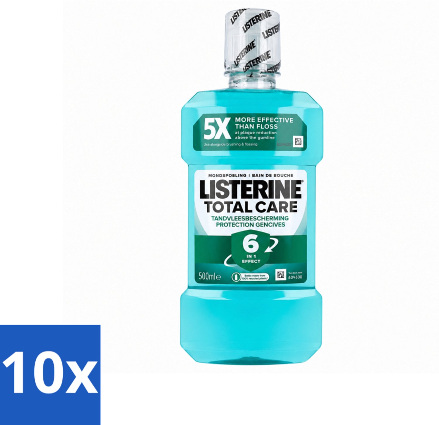 10 x Listerine – Mondwater – Total Care – Tandvleesbescherming – 500 ml - Voordeelverpakking - 10 stuks