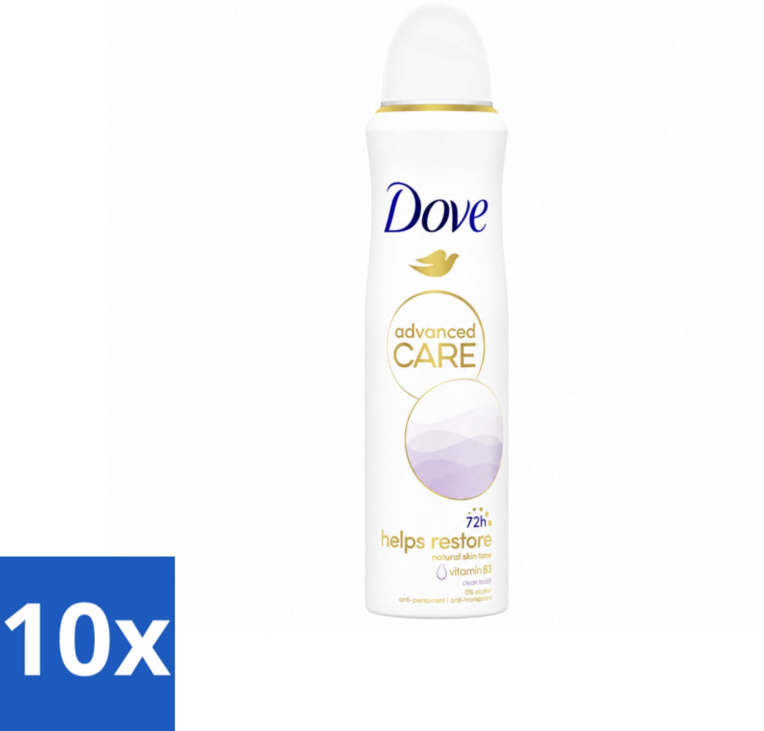 10 x Dove – Deodorant Spray – Clean Touch – 150 ml - Voordeelverpakking - 10 stuks