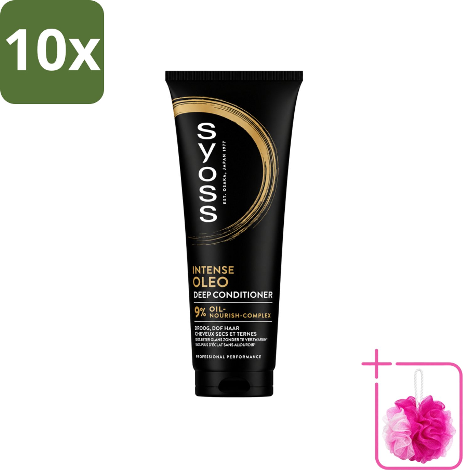 10 x Syoss - Intense Oleo - Deep Conditioner - Voedt & Verzacht - 250 ml - Bulkverpakking - Haarvoeding - Douchemop - Haarverzorging