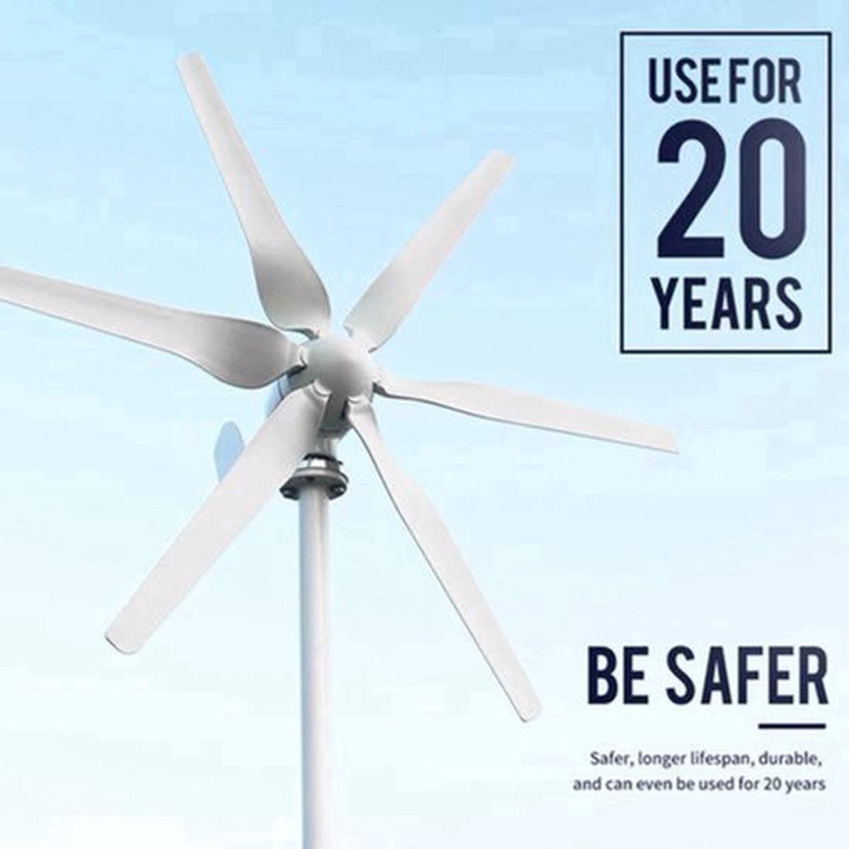 3000W Verticale Windturbine – Windgenerator – Windmolen – Windenergie Generator – Off-Grid Turbine 12V DMPPT Controller – Geruisloos Ontwerp – Aluminium Behuizing