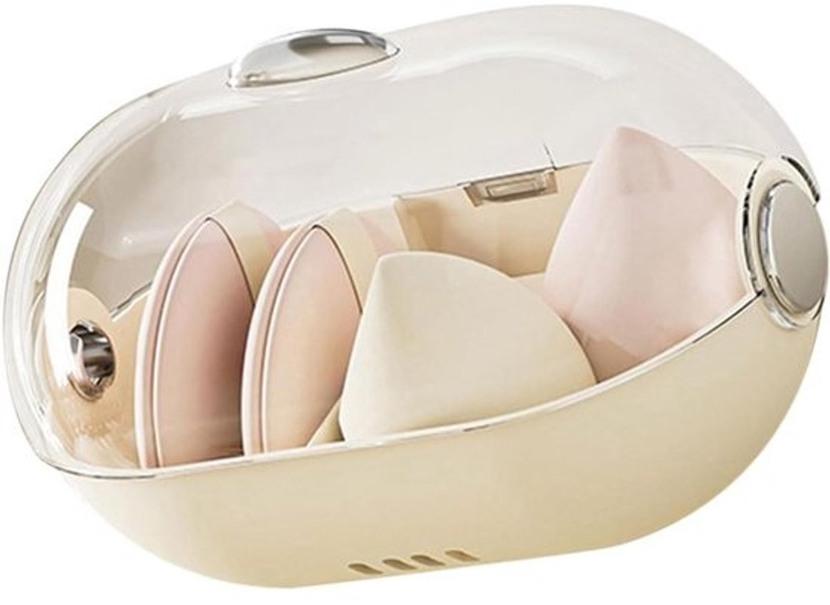 Make-Up Organizer - Cosmetica Opbergsysteem - Badkamer Organiseren - Stofvrij Deksel - 13.5 x 9 cm - Doorzichtig