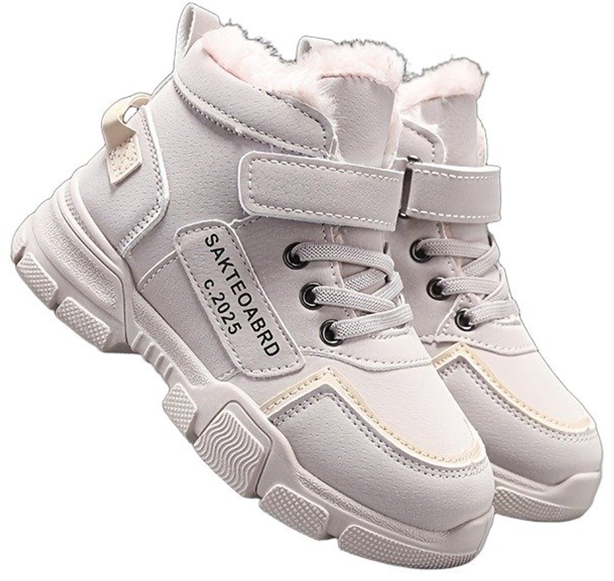 Currero Snowboots Jongens Sneeuwlaarzen Kinderen Winterlaarzen Jongens Gevoerde Winterschoenen Waterdicht Antislip Zool Warm Gevoerd Kinderlaarzen Lichtroze