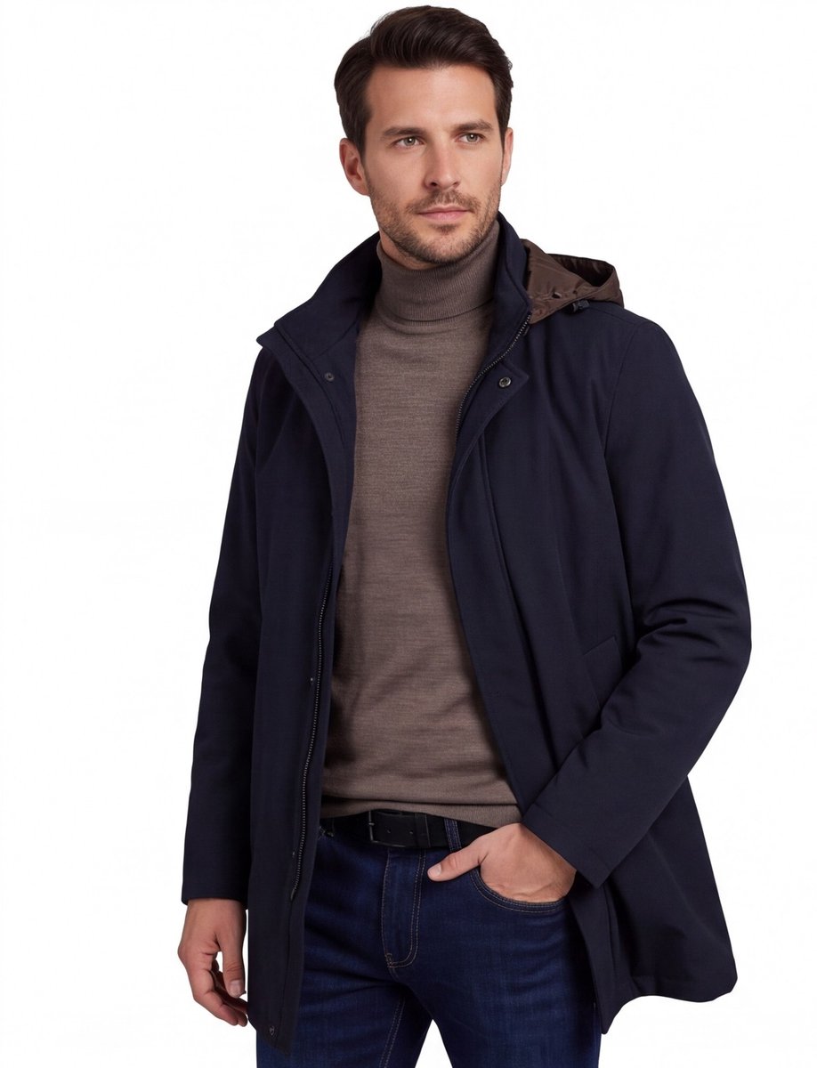 Bugatti winterjas donkerblauw