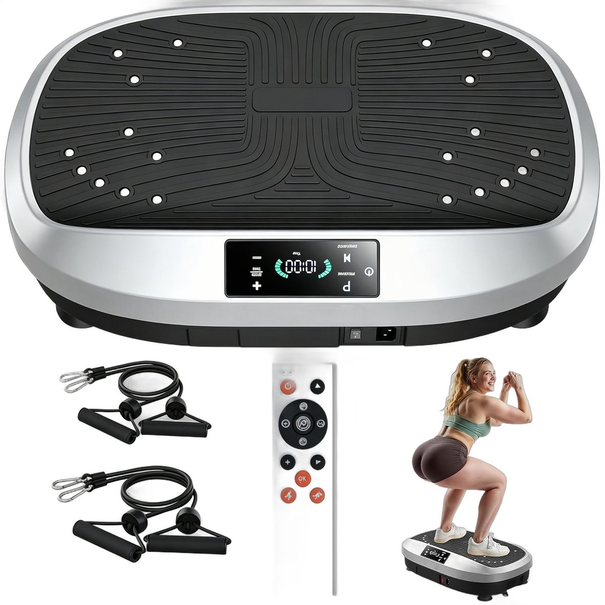 Currero Vibration Plate - Trilplaat Fitness - Vibratieplaat - Trilplaat - Fitnessapparaat - Bloedsomloop - Thuis Trainen