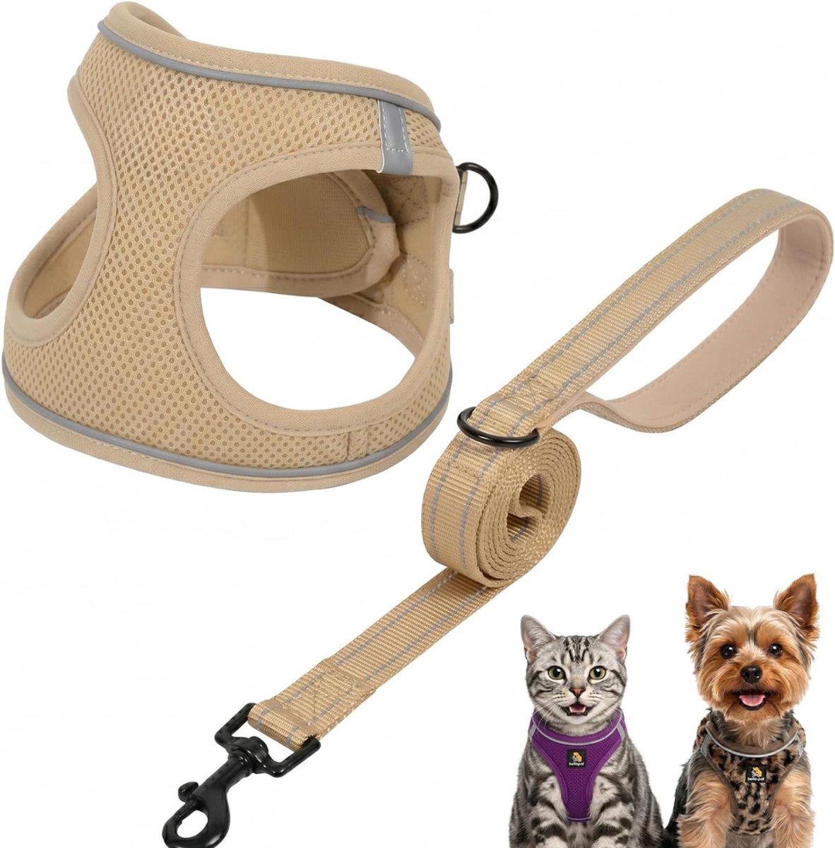 NIVA® Hondentuig - Hondenharnas - Hondentuigje - Kaki - 25cm x 20cm x 5cm