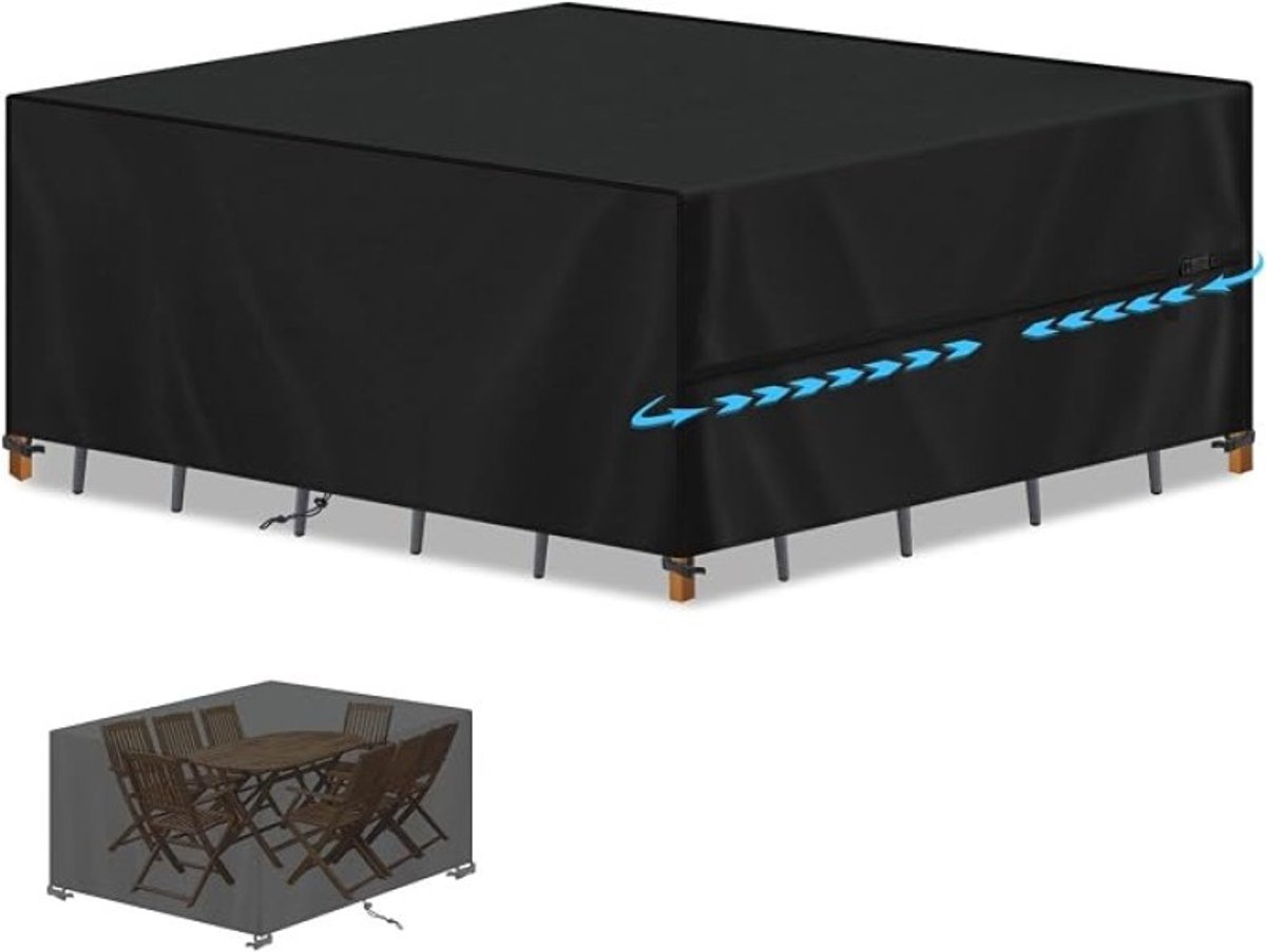PolkaHome Tuinmeubelhoes Waterdicht 420D Oxford met Trekkoord - 240x180x75cm