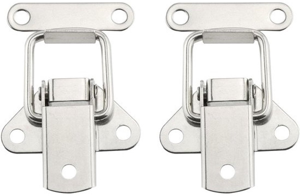 Roestvrijstalen Grendels - Kleine Sluitingen - Kisten Beveiligen - Hoge Sterkte - 40x50mm - Zilver
