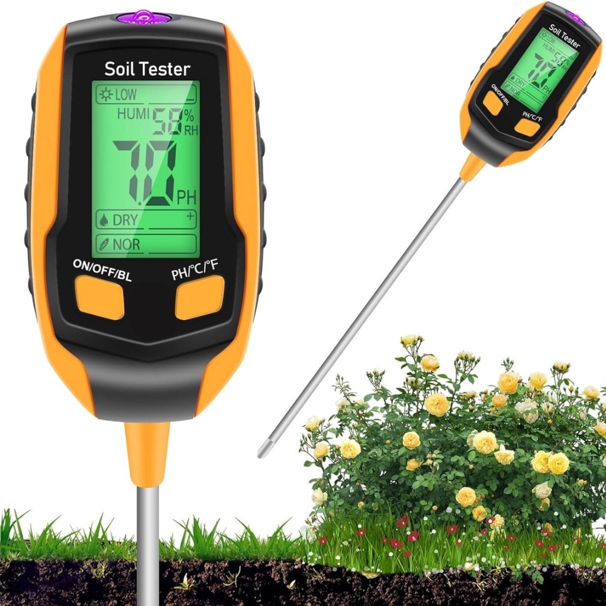 PH Meter grond - PH Meter Tuin - PH Meter Water - PH Bodemtest - PH Meter Bodem - PH Meter Gras - PH Meter Gazon - Vochtigheidsmeter - Vochtmeter - Grondmeter