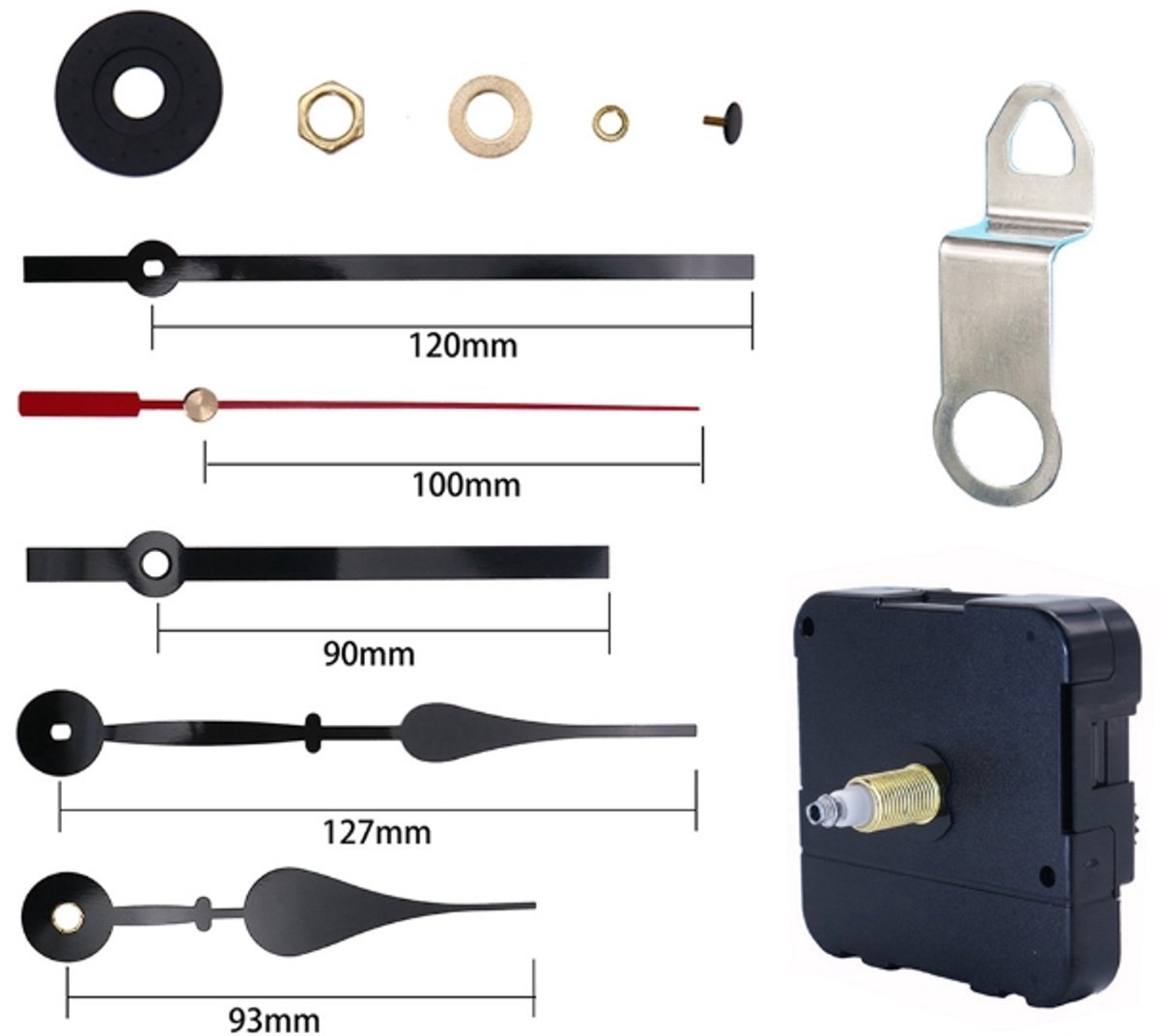 Quartz uurwerk - High Torque - Voor DIY Wandklok Reparatie Kit - Uurwerk Met Uurwijzer Vervangend Uurwerk