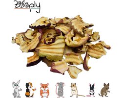 Zooply Appelschijfjes - Kruiden & Snacks - 100% natuurlijk - Voor konijnen & cavia's - 125 gram