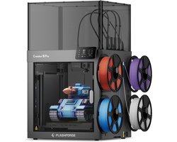 Flashforge Creator 5 Pro - Imprimante 3D professionnelle avec 4 têtes indépendantes, changement FlashSwap en 7s, chambre chauffée à 65°C, filtre HEPA13, CoreXY 600 mm/s et volume d'impression de 256x256x256 mm - Pour applications industrielles