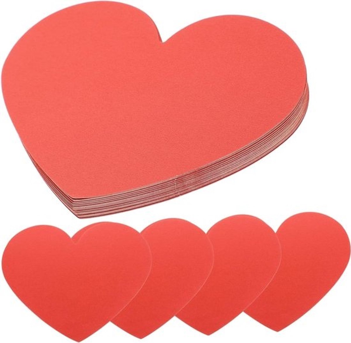 Liefdeshart Kaartjes - Valentijnskaarten Wenskaarten - Liefde Uiten - Hartvormig Ontwerp - 15x12CM - Rood