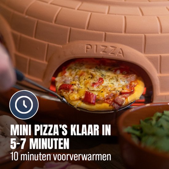 BluMill Pizza Oven - 6 Personen - 1100 Watt - Pizzamaker - Mini Pizzaoven - Incl. Deegvorm en Spatels — afbeelding 5