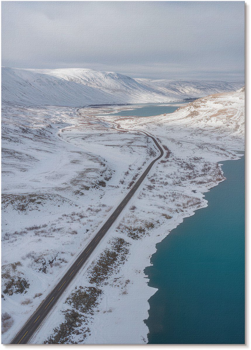 Tulup Polycanvas Wandposter - Winterlandschap, Fotografie - A4 - Wit Decoratie - Rechthoek - Canvasposter - Woonkamer, Slaapkamer, Kantoor - Modern