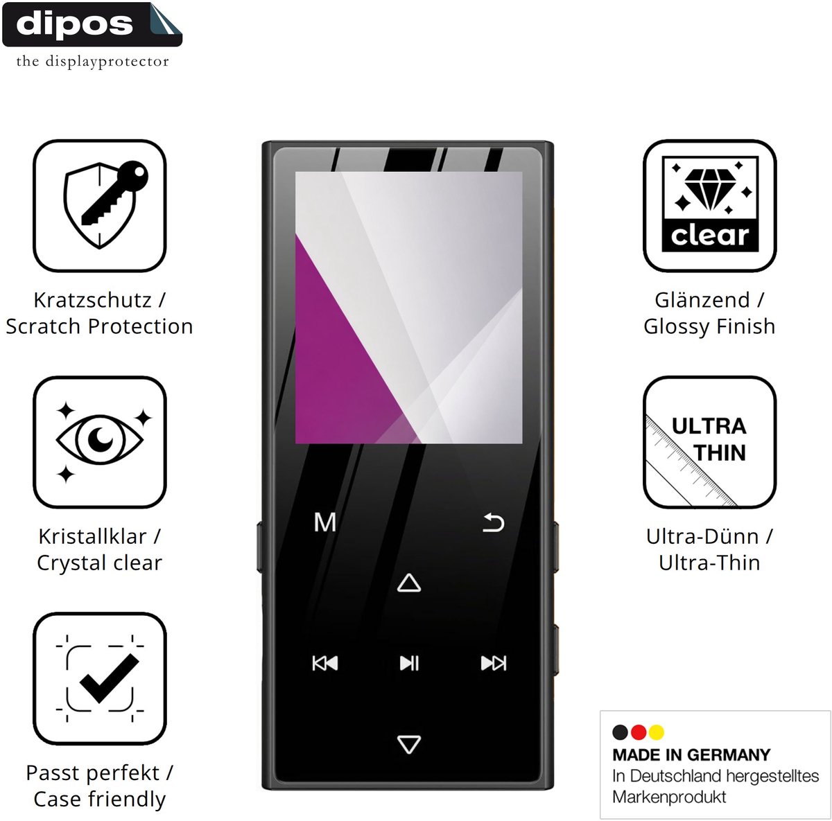 dipos – 4x Beschermfolie geschikt voor SWOFY D50 | Krasbestendige & heldere Screenprotector Ultra-Thin
