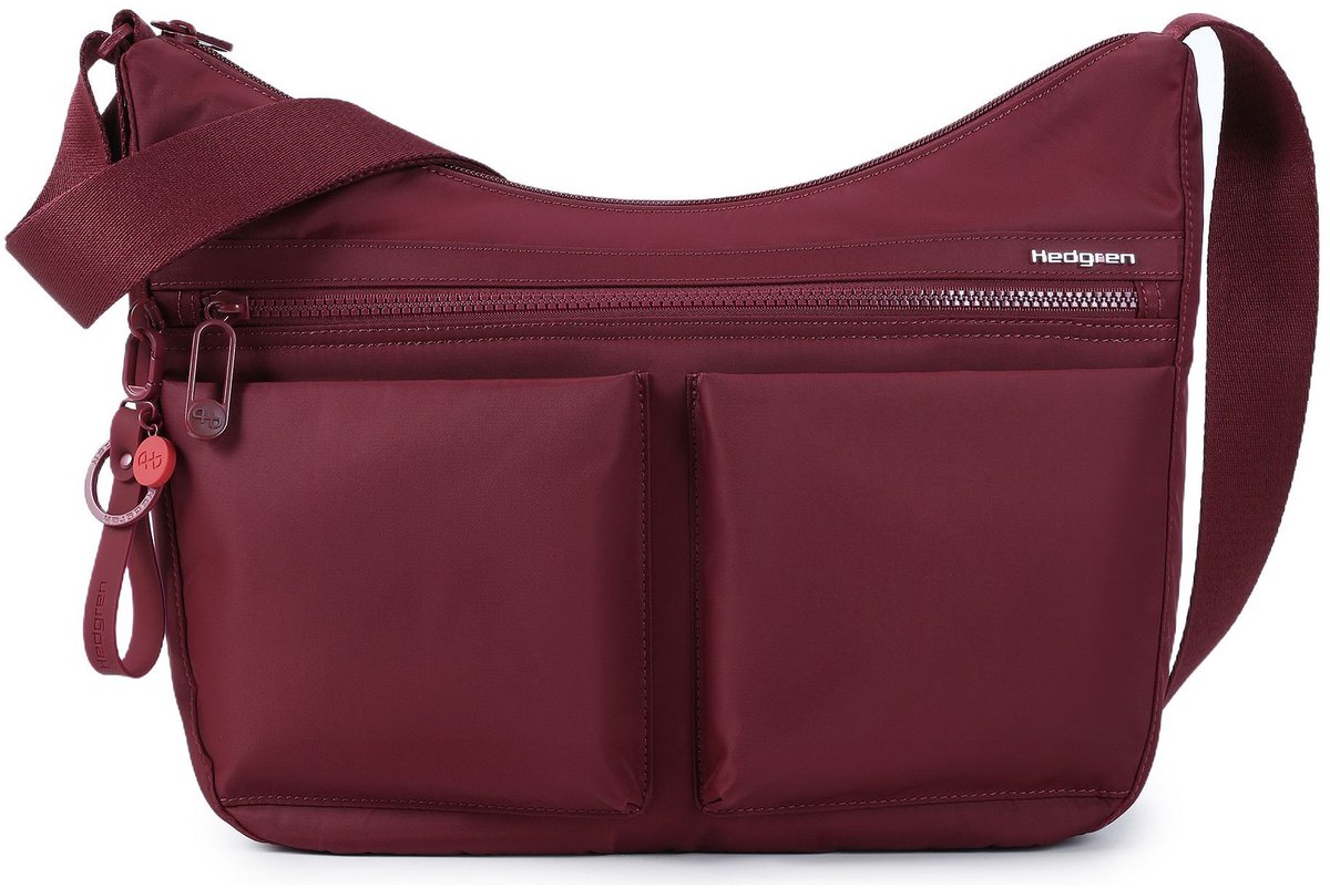 Hedgren schoudertas Inner City Alex Crossover + RFID Maroon Banner wijnrood