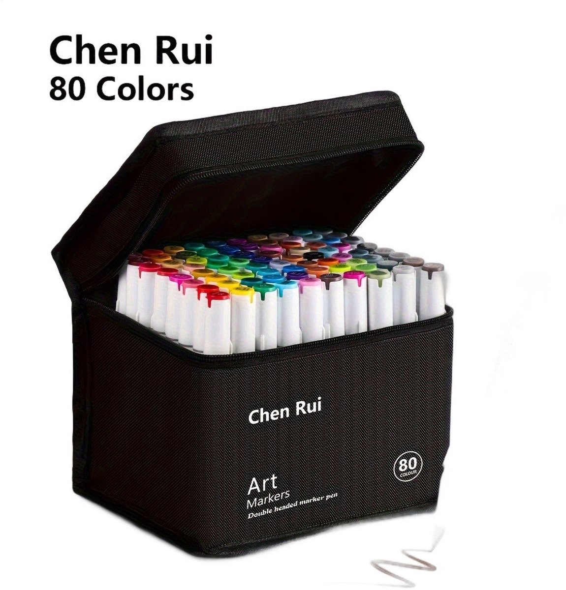 Currero Aquamarkers - Twinmarkers - Brushpennen - Stiften - Markeerstiften Op Waterbasis - Dual Tip - Tekenen En Kleuren - 80 Kleuren