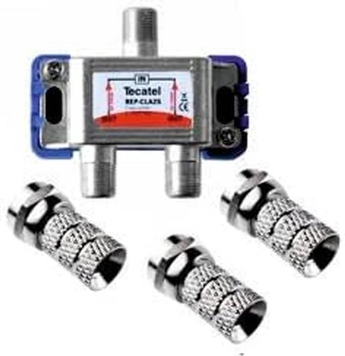 Signaalverdeler - TV signaal splitter - Twee TV aansluitingen - Isolatie tussen uitgangen - 5 MHz - 2.4 GHz