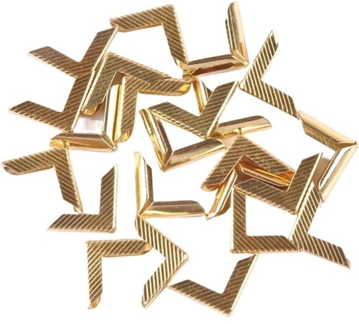 Fotohoekjes - Boekhoekbeschermers - Boeken versieren - Metalen bescherming - 17x17 mm - Goudkleurig