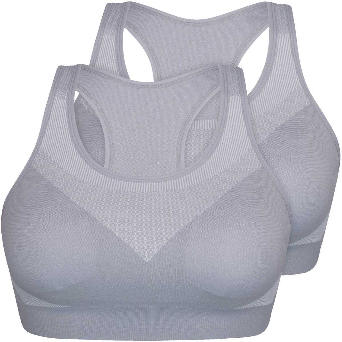 Sassa 2-pack sportbeha's SPORTS BRA lichtgrijs