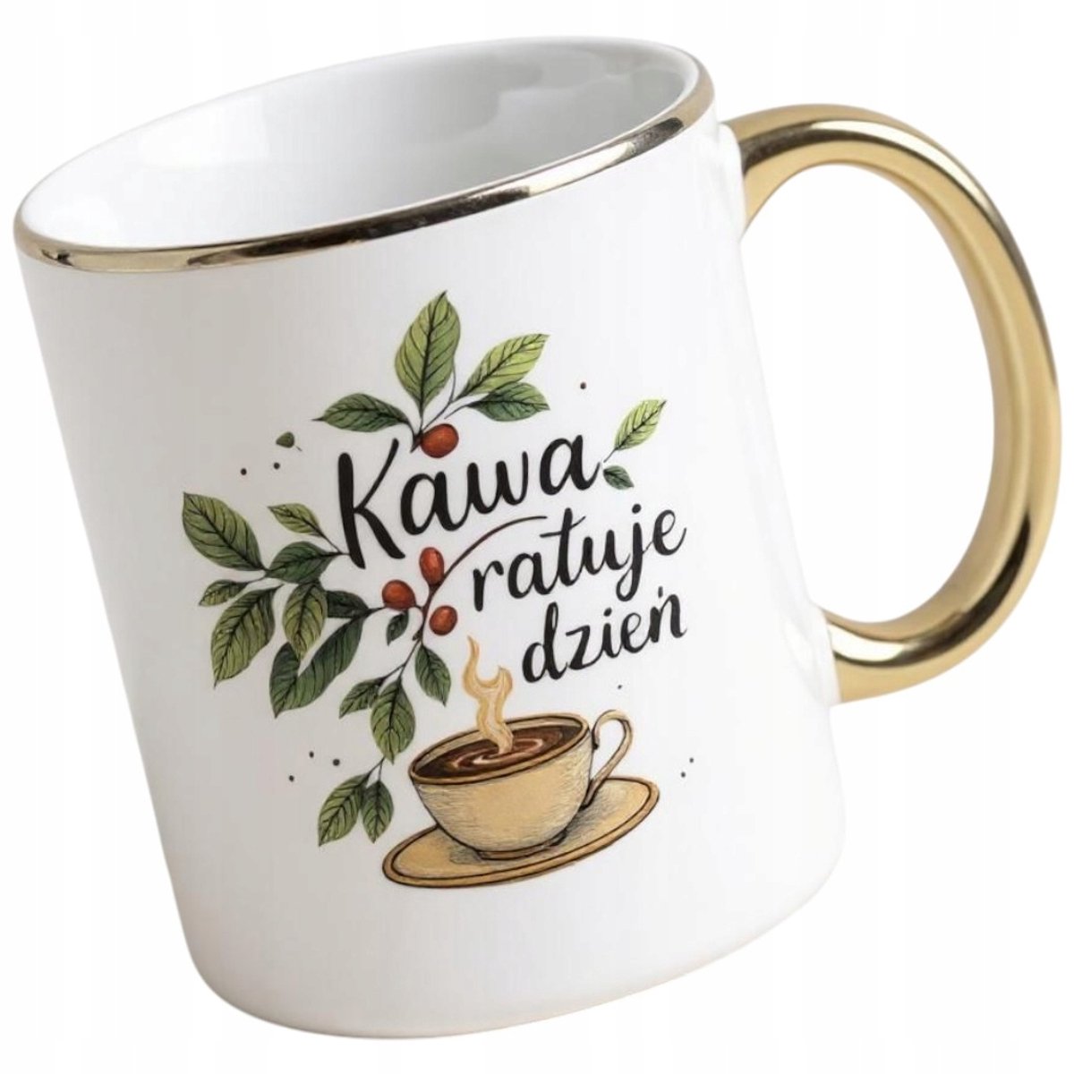 Koffiemok Gouden Oor 'Koffie Redt de Dag' 330ml