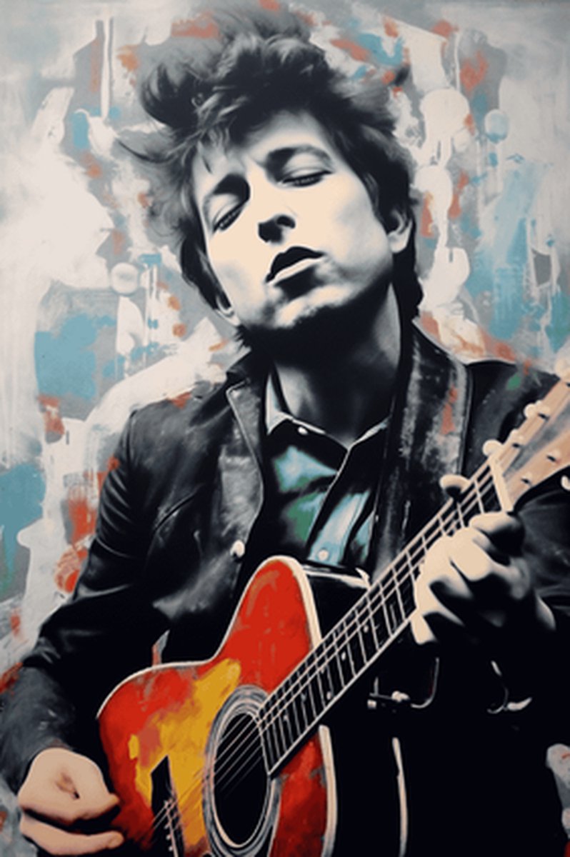 Bob Dylan Poster - Zanger - Bob Dylan Portret - posters - formaat 70x100cm - L445