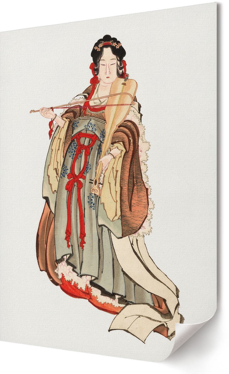 Coloray Polycanvas Wandposter - Benten, Schilderen - 420 x 594 - Wit Motief - Rechthoek - Canvasposter - Woonkamer, Slaapkamer, Kantoor - Klassiek