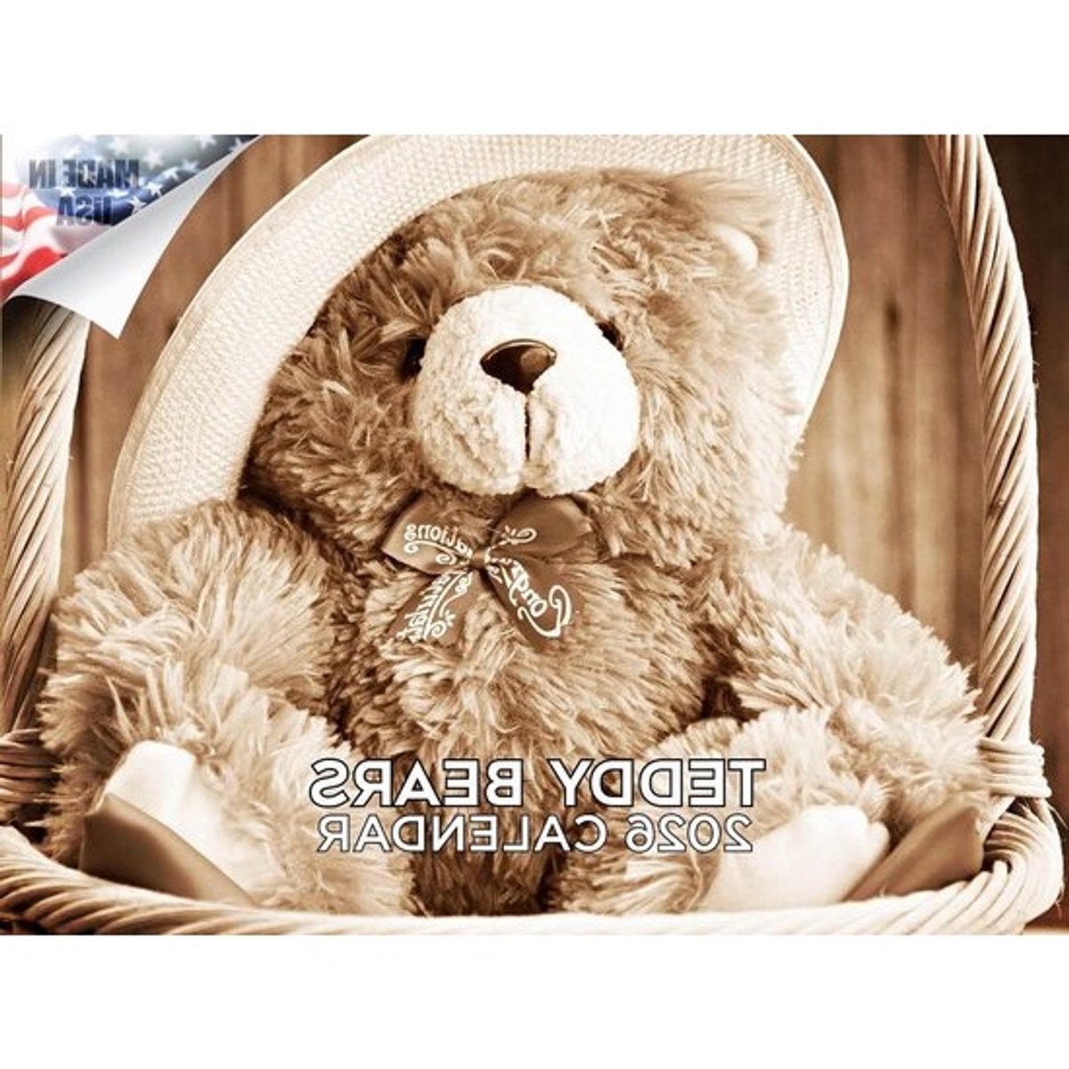 Teddybeer Kalender - Maan Kalender - Plannen Organiseren - Dikke Papier - 12 x 18 Inch - Meerdere Kleuren