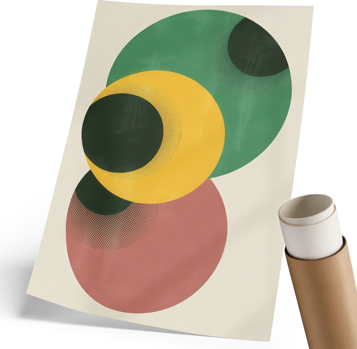 Coloray Polycanvas Wandposter - Stadslandschap, Blauw - 210 x 297 mm - Groen Kunst - Rechthoek - Wandkunstwerk - Slaapkamer - Modern