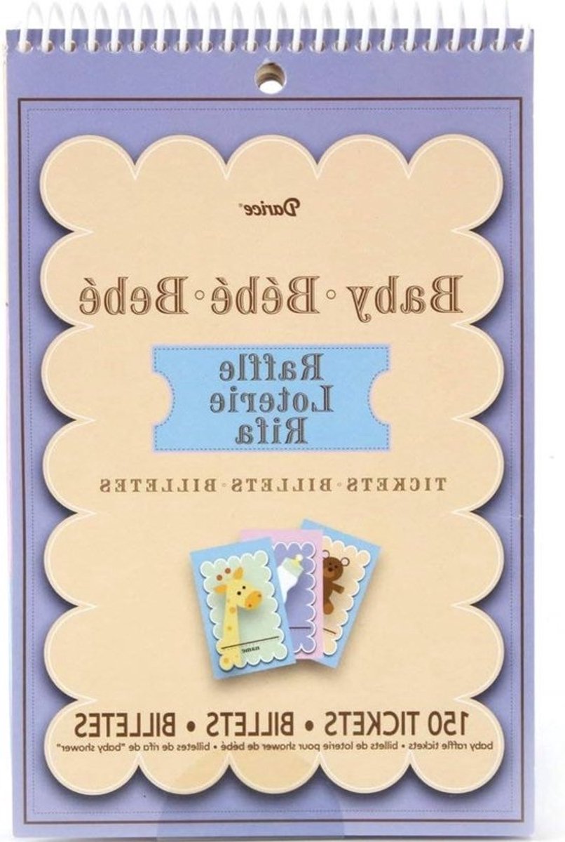 Baby Shower Spel - Loterij Tickets - Feestactiviteit Organiseren - 6 Spel Vellen - 21.59 x 12.7 cm - Meerdere kleuren